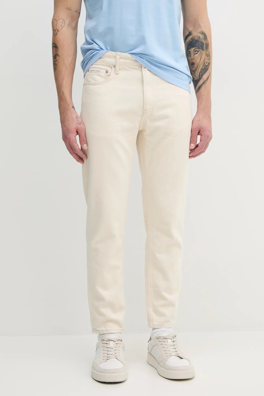 Τζιν με μείγμα από λινό Calvin Klein Jeans J30J327500