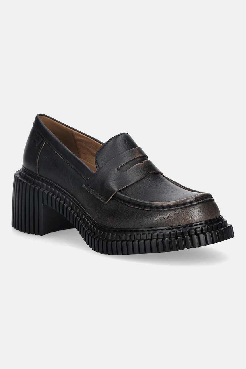 Δερμάτινες γόβες Camper Pix London χρώμα: καφέ, K201811-004