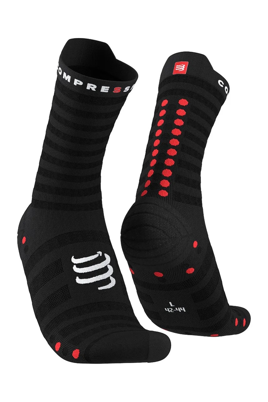 Κάλτσες Compressport Pro Racing Socks v4.0 Ultralight Run High - White/Alloy XU00050B