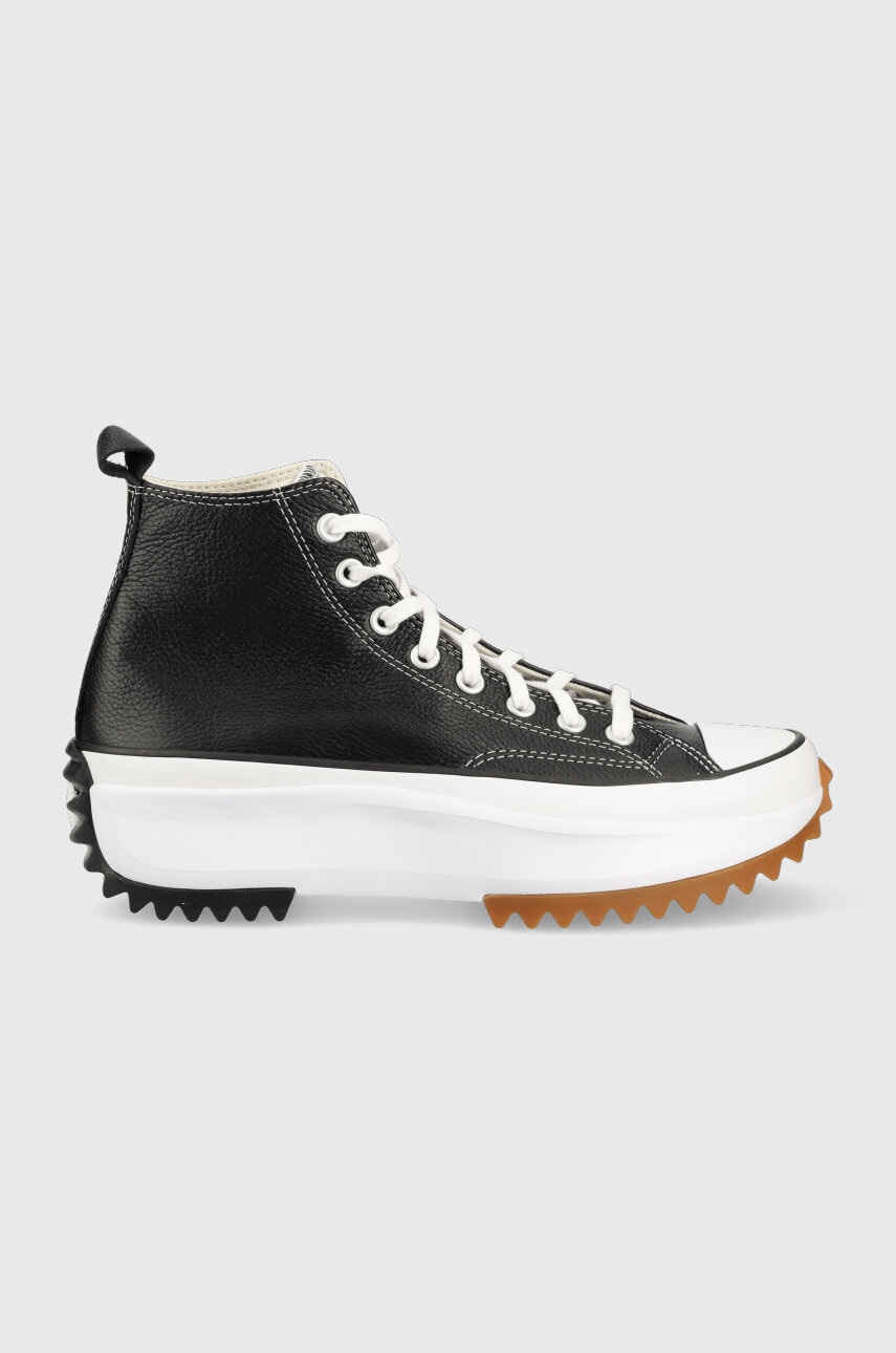 Δερμάτινα ελαφριά παπούτσια Converse Run Star Hike Platform χρώμα: μαύρο, A04292C F3A04292C