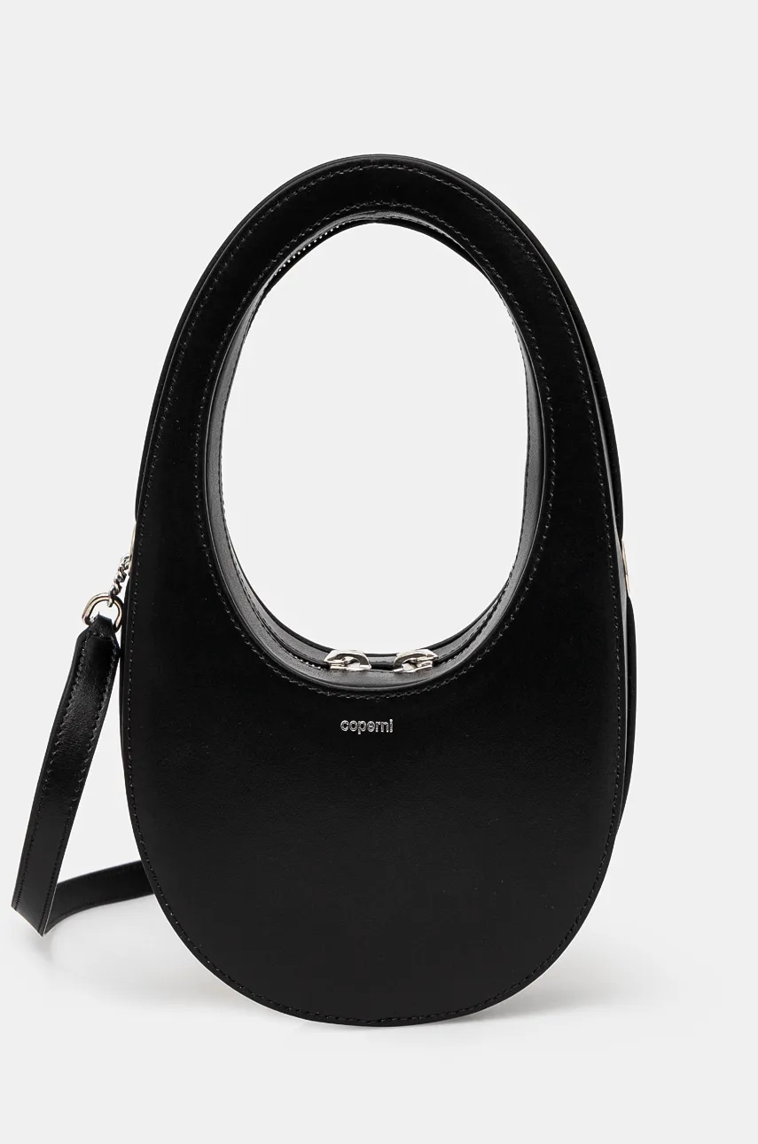 Δερμάτινη τσάντα Coperni Crossbody Mini Swipe Bag χρώμα: μαύρο, COPBA38BIS405