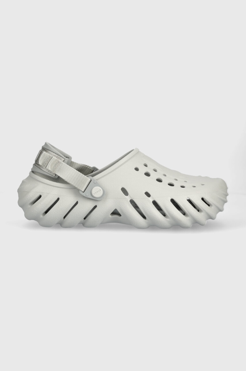 Παντόφλες Crocs Echo Clog Echo Clog χρώμα: γκρι, 27937 IC0434 207937
