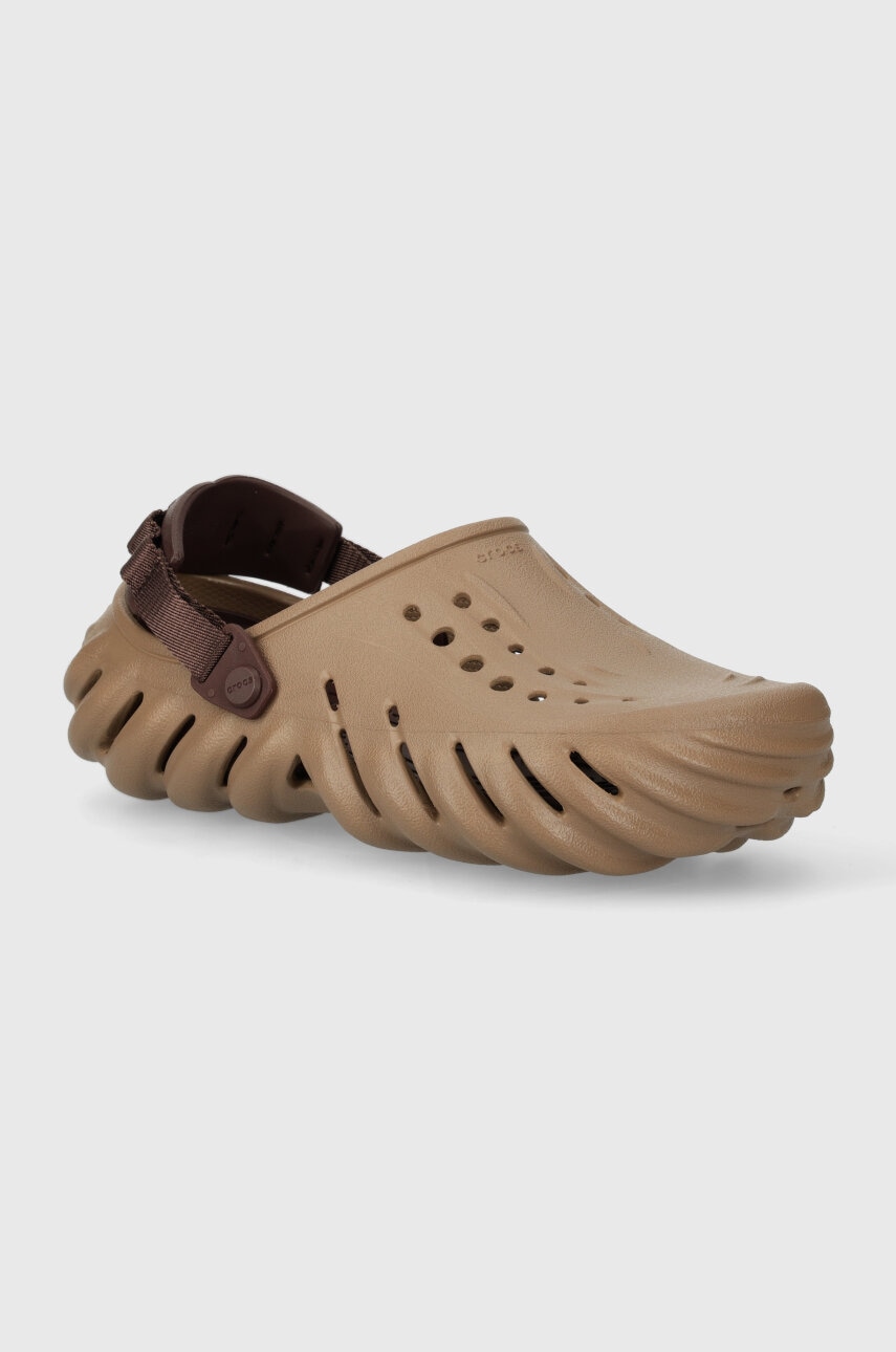 Παντόφλες Crocs X - (Echo) Clog χρώμα: καφέ, 207937