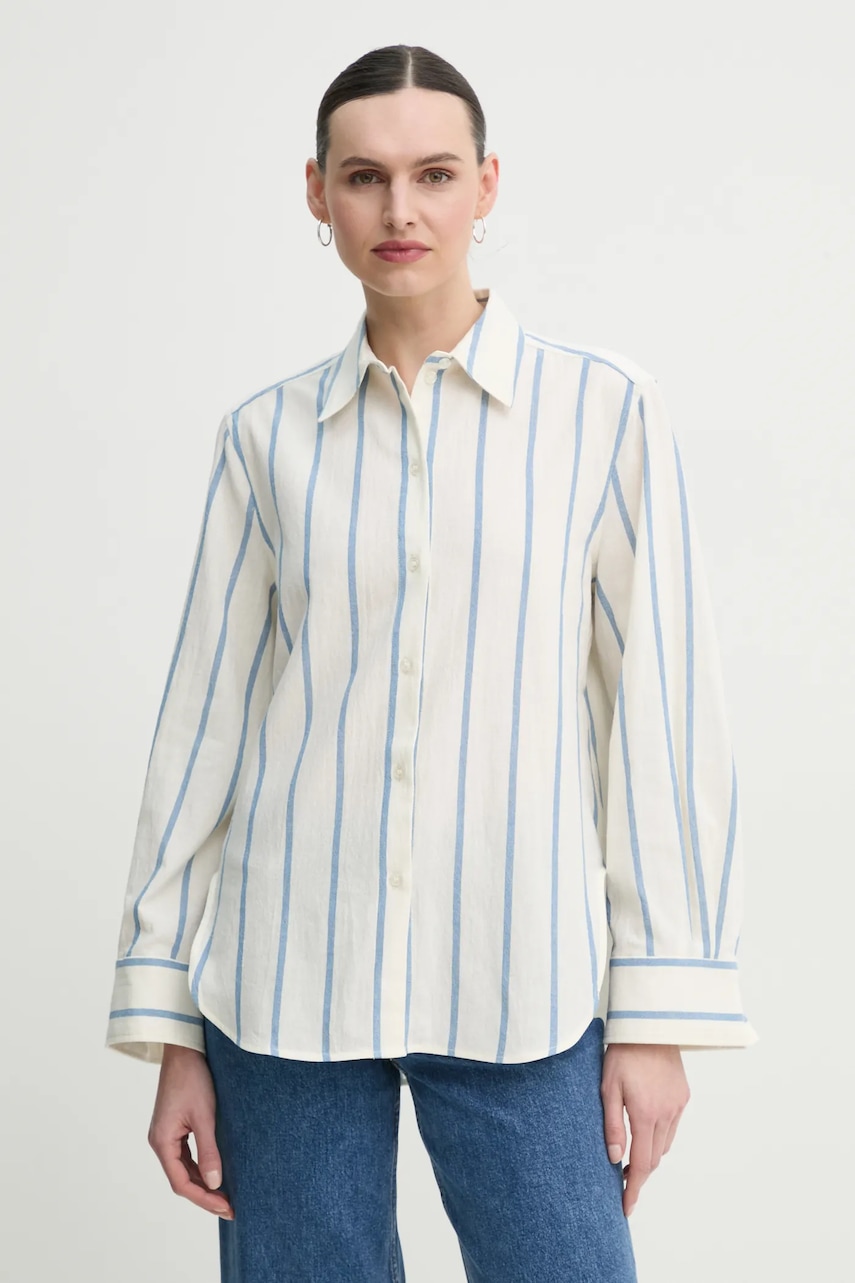 Βαμβακερό πουκάμισο Day Birger et Mikkelsen Romy χρώμα: μπεζ, DAY65243748