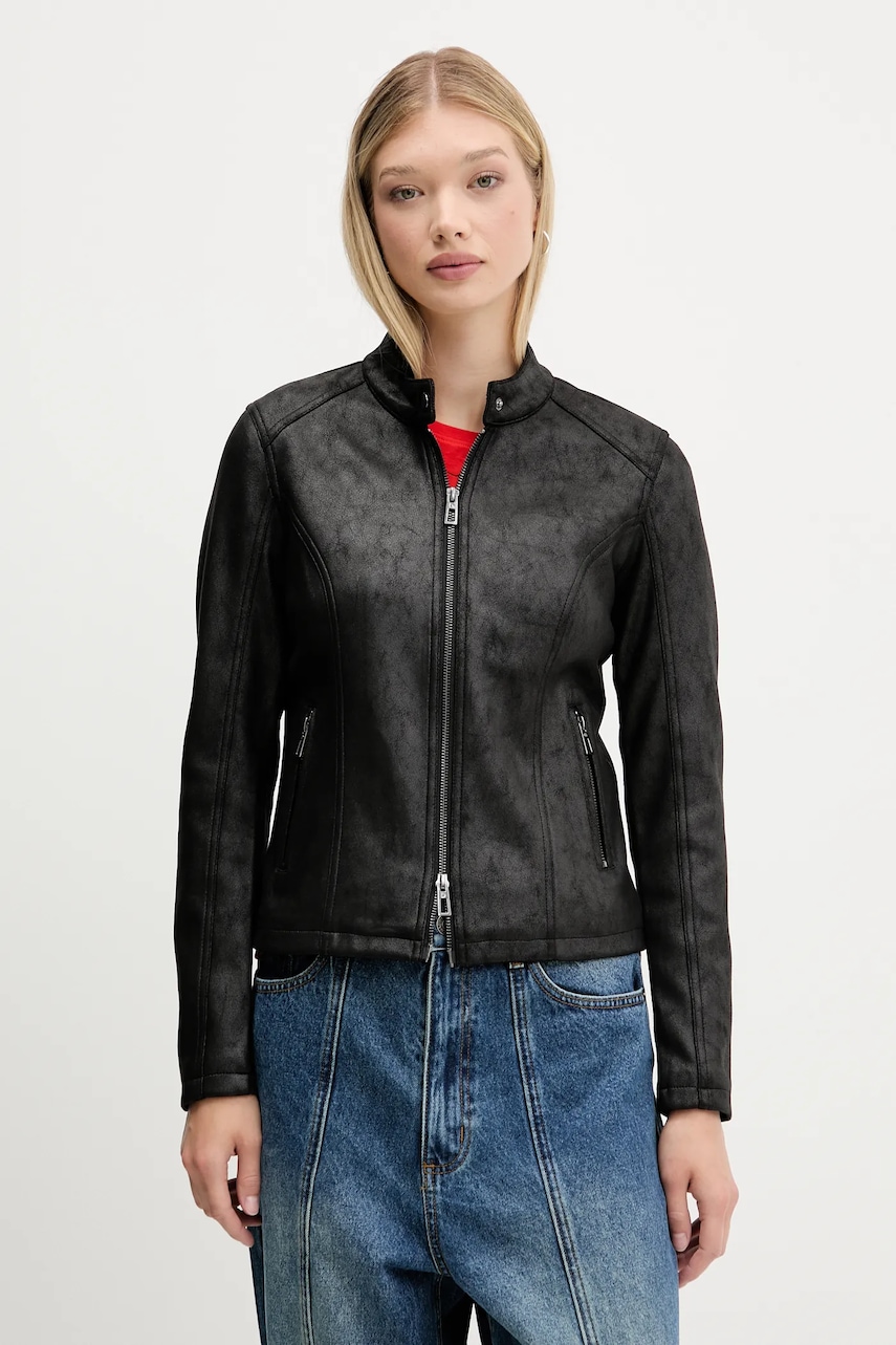 Μπουφάν Desigual BASIC χρώμα: μαύρο, 25WWEW43