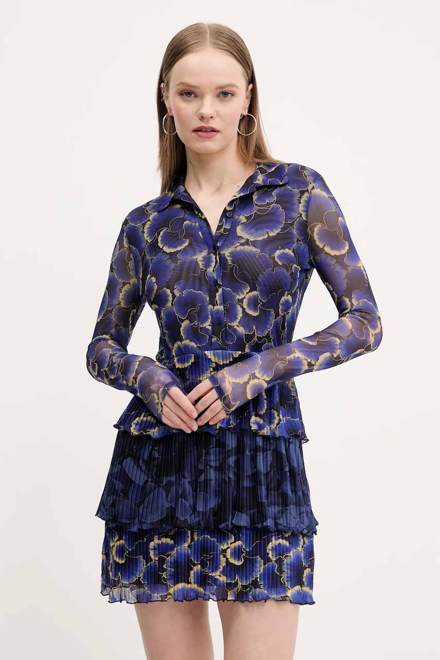 Φόρεμα Desigual CELLS LACROIX χρώμα: ναυτικό μπλε, 25SWVK29