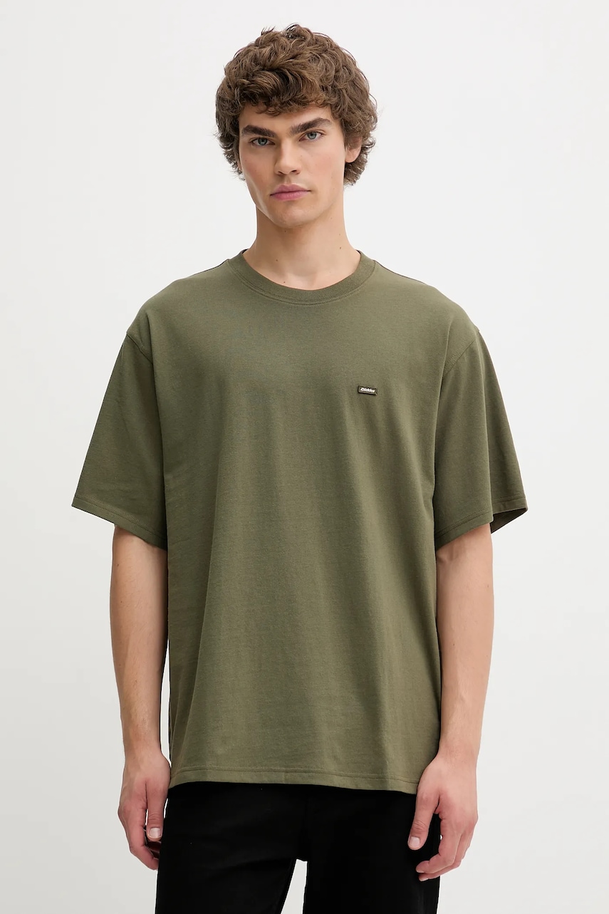 Βαμβακερό μπλουζάκι Dickies Clancy Heavyweight Tee Ss Military Gr ανδρικό, χρώμα: πράσινο, DK0A4Z4LMGR1