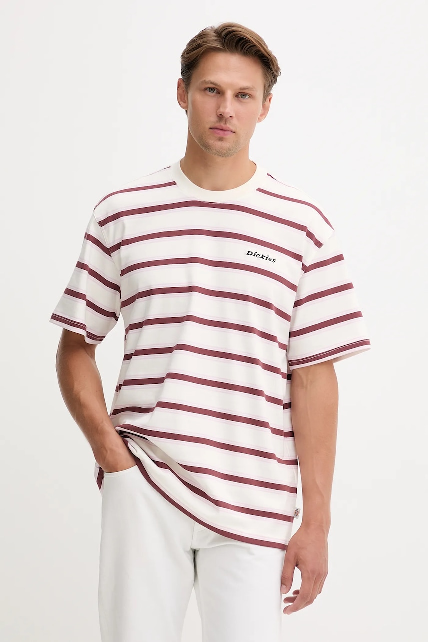 Βαμβακερό μπλουζάκι Dickies ανδρικό, χρώμα: άσπρο, DK0A87QV