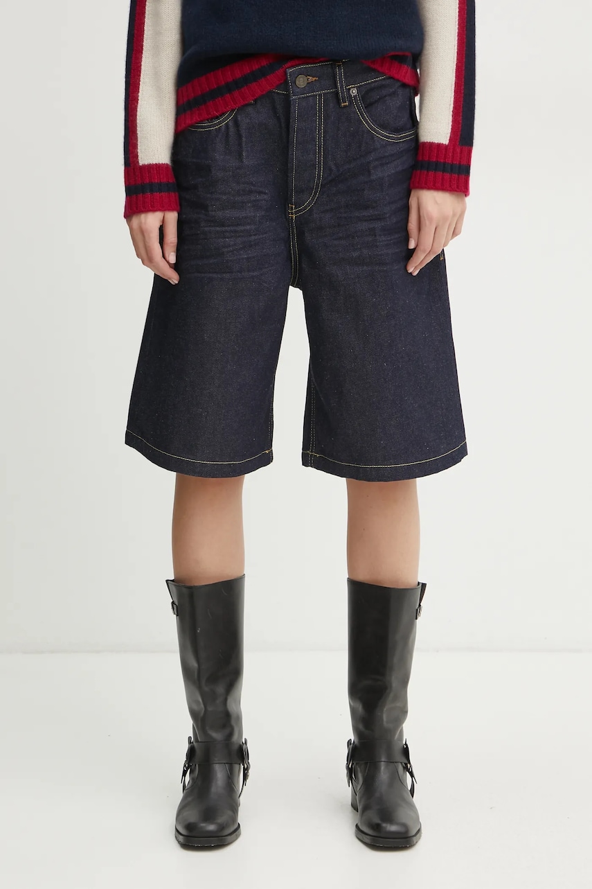 Τζιν σορτς Diesel DE-SIRE-SHORT SHORTS χρώμα: ναυτικό μπλε, A14051.0GRDV