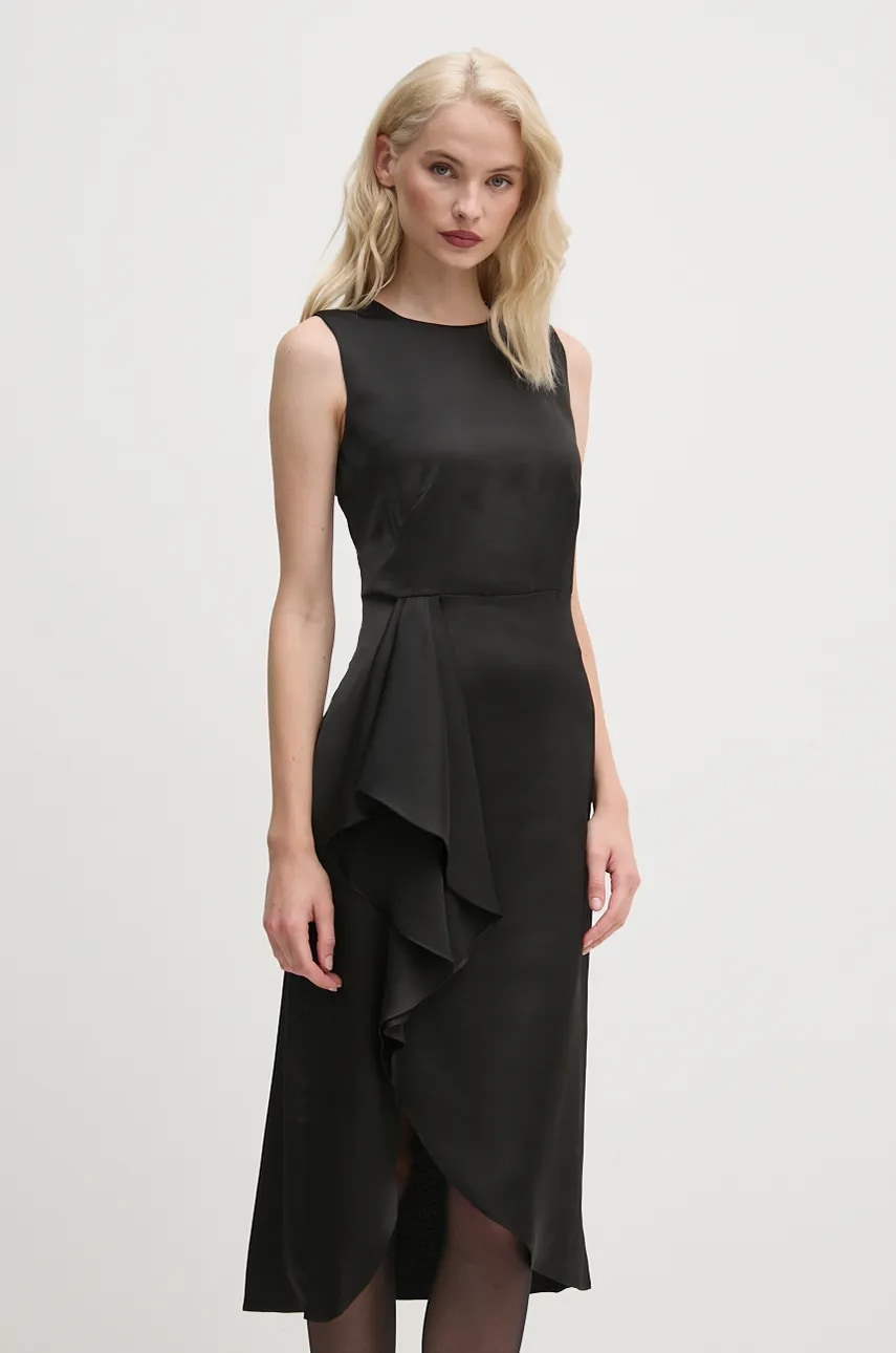 Φόρεμα Dkny χρώμα: μαύρο, DD4GTB81
