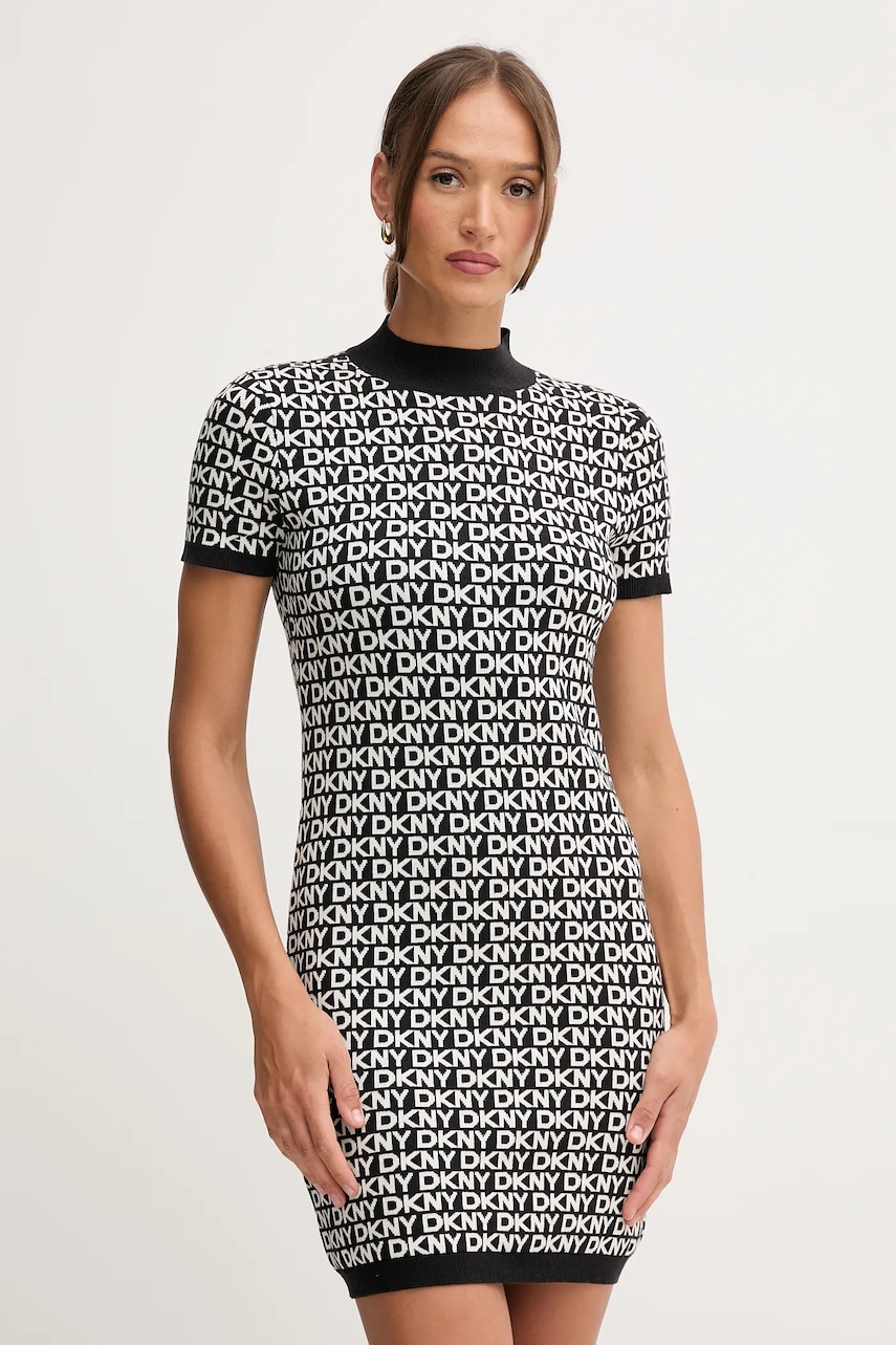Φόρεμα Dkny χρώμα: μαύρο, DJ5R0911