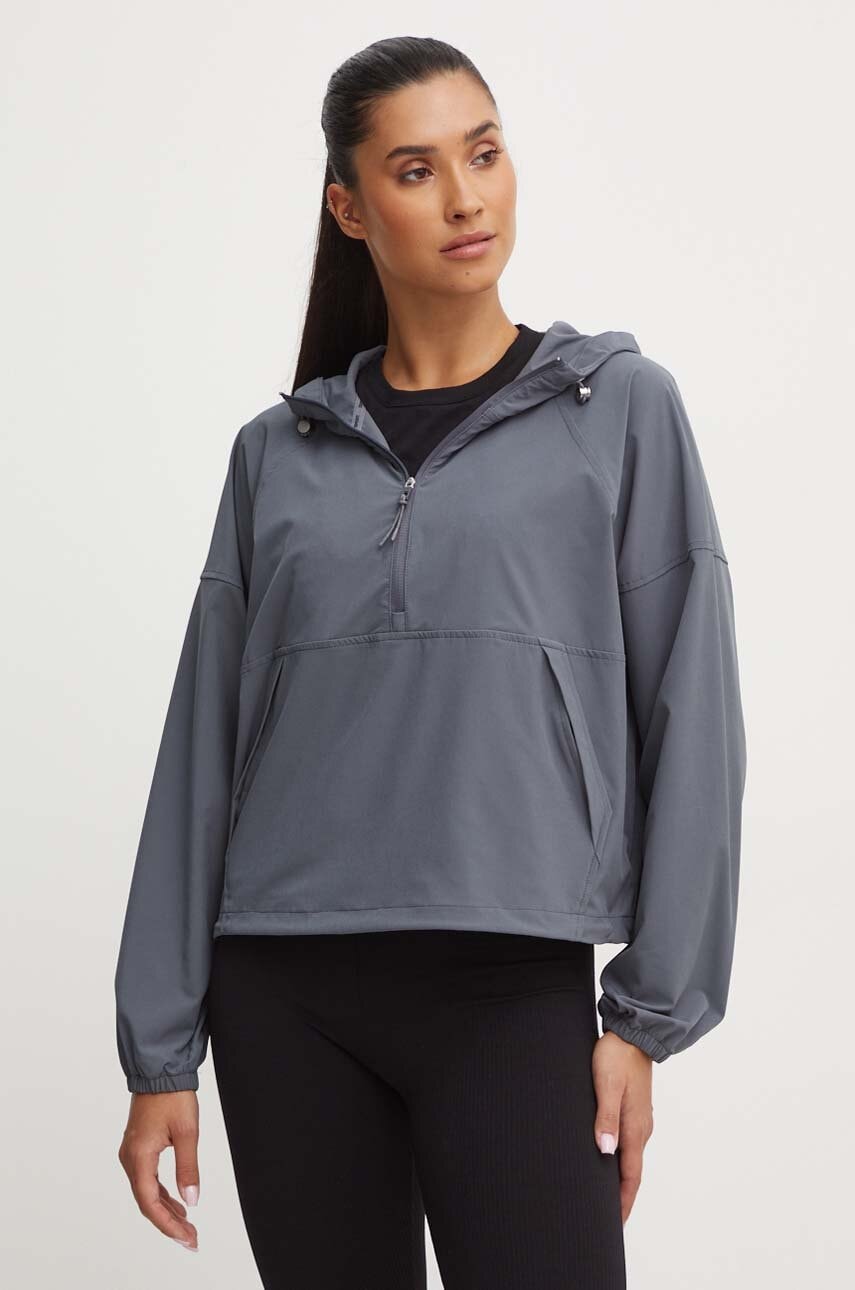 Μπουφάν Dkny χρώμα: γκρι, DP4T9942