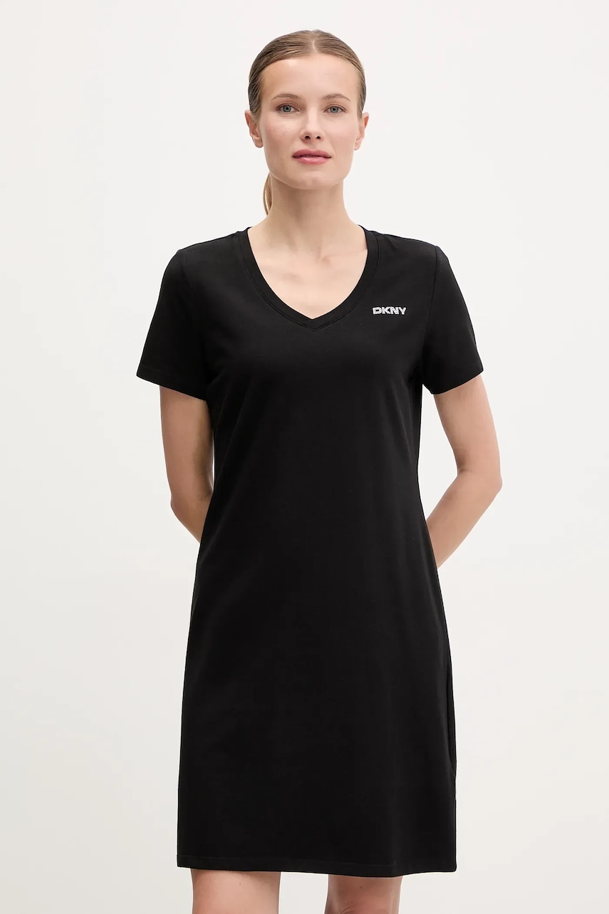 Φόρεμα Dkny χρώμα: μαύρο, DP5D4902