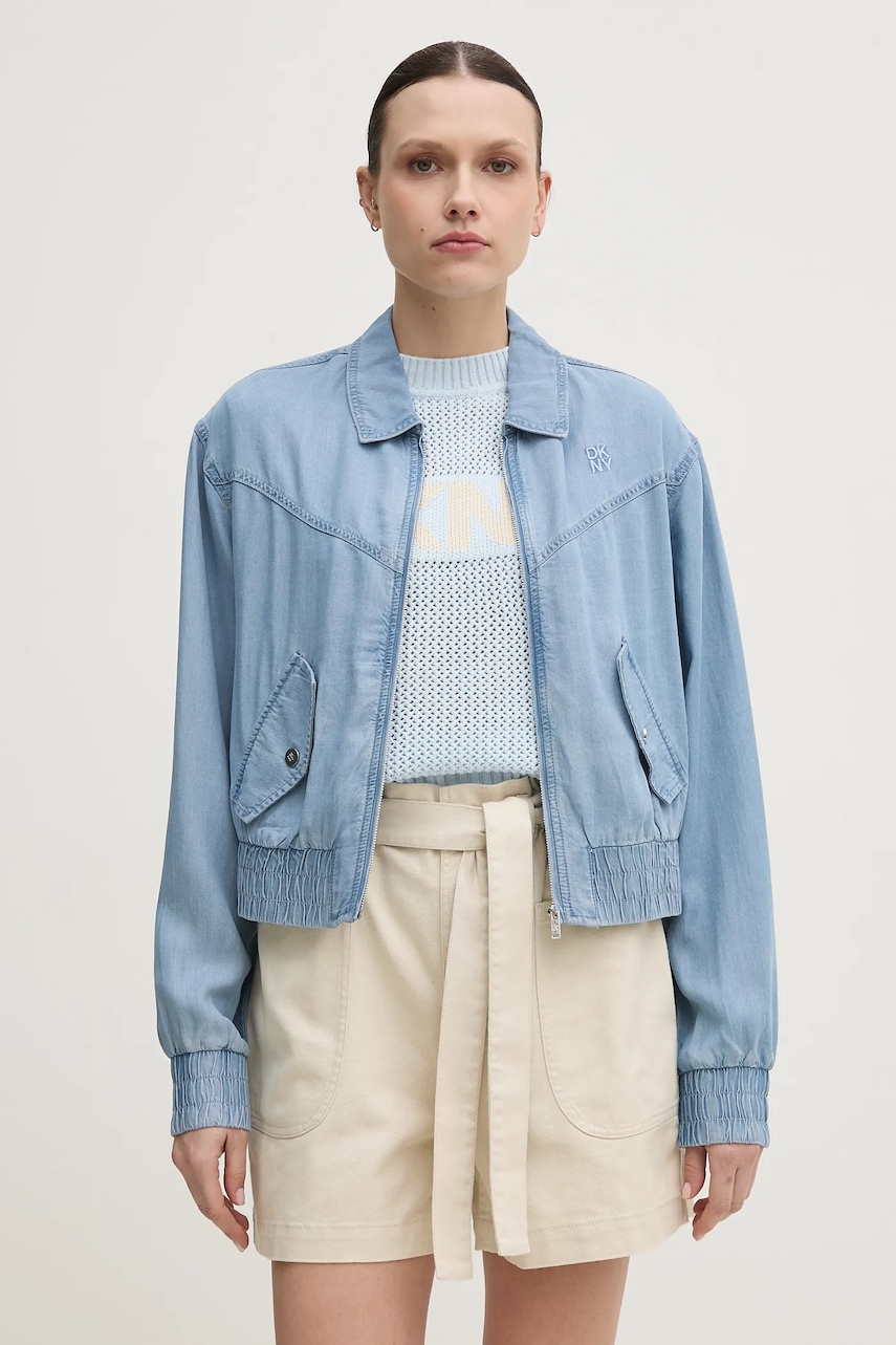 Μπουφάν Dkny χρώμα: μπλε, P51CZA84