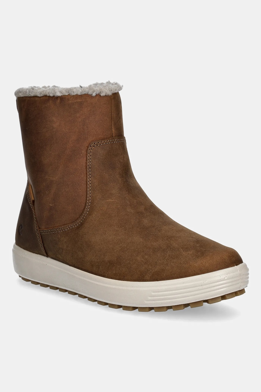 Μπότες χιονιού σουέτ Ecco Soft 7 Tred Warm χρώμα: καφέ, 450753-02034