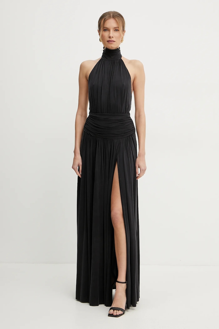 Φόρεμα Elisabetta Franchi χρώμα: μαύρο, ABR2751E2