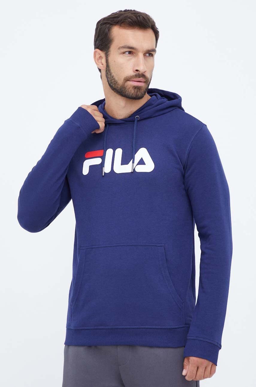 Μπλούζα Fila χρώμα: ναυτικό μπλε, με κουκούλα