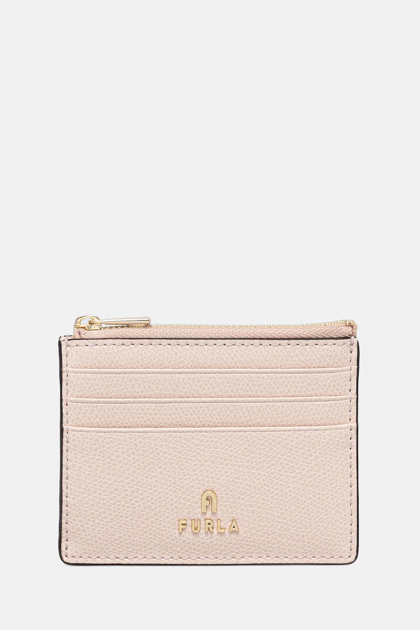 Δερμάτινο πορτοφόλι Furla χρώμα: ροζ, WP00388.ARE000.0496S