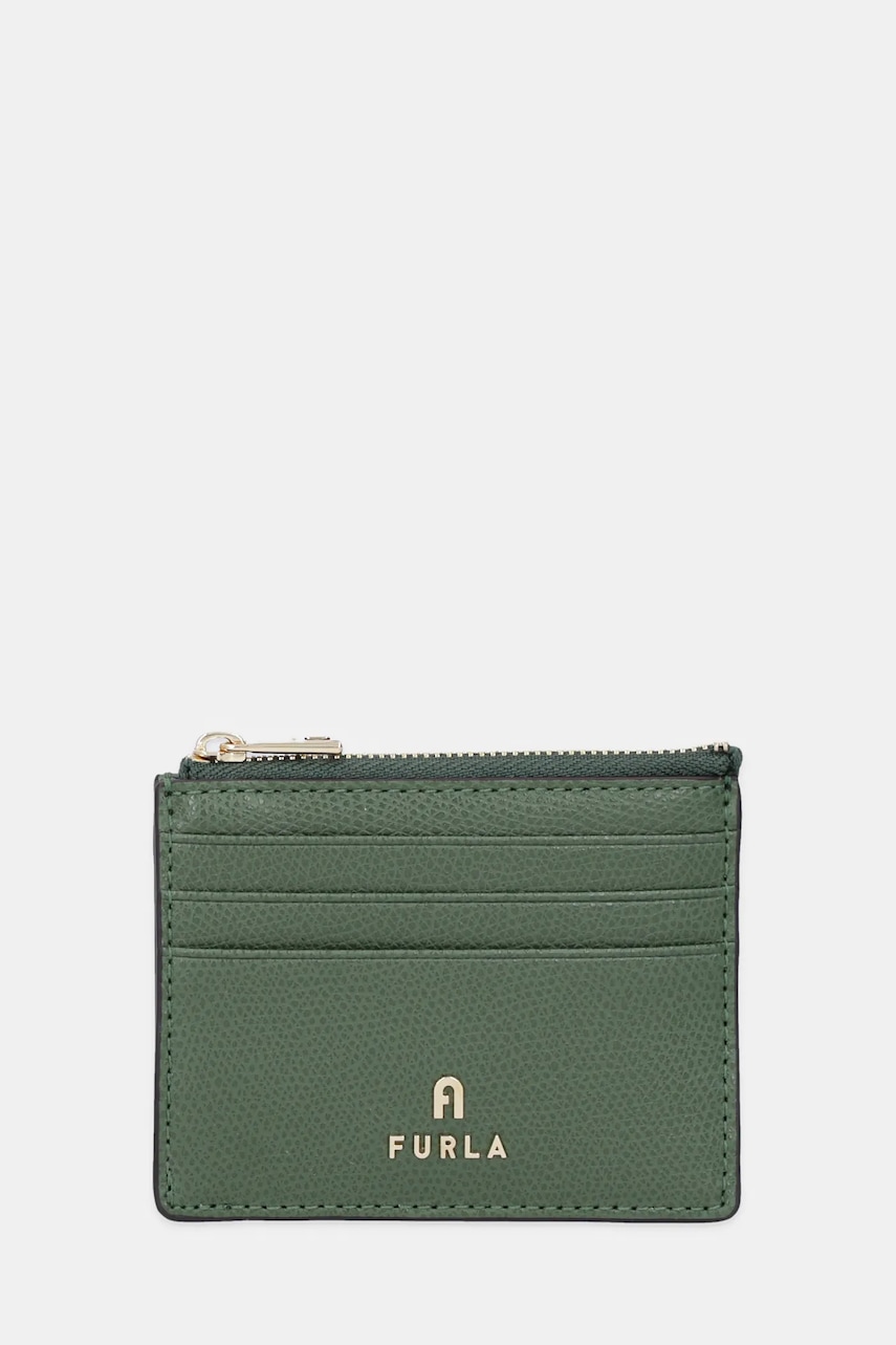 Δερμάτινο πορτοφόλι Furla χρώμα: πράσινο, WP00388.ARE000.OLI00
