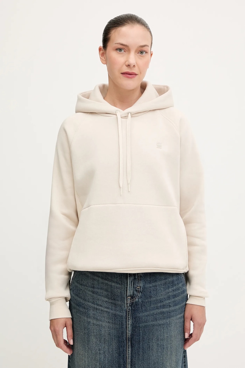 Μπλούζα G-Star Raw χρώμα: άσπρο, με κουκούλα, D21255-C235