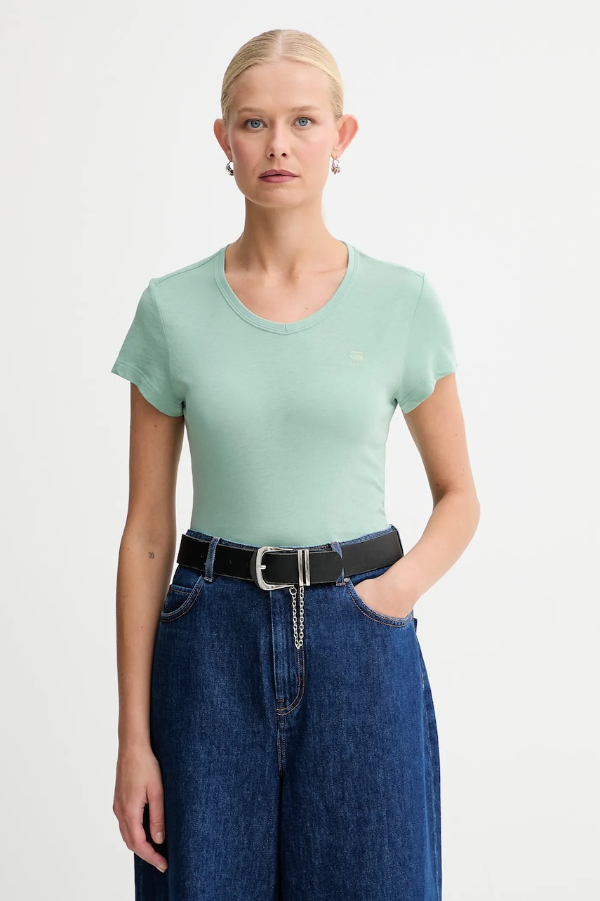 Βαμβακερό μπλουζάκι G-Star Raw χρώμα: μαύρο, D24533-4107