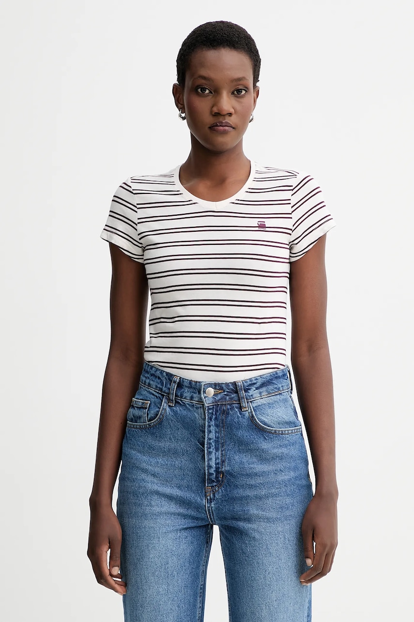 Βαμβακερό μπλουζάκι G-Star Raw χρώμα: γκρι, D24533-D244