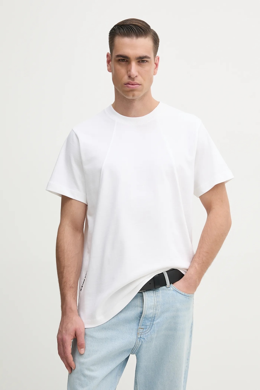 Βαμβακερό μπλουζάκι G-Star Raw ανδρικά, χρώμα: άσπρο, D26449-C784