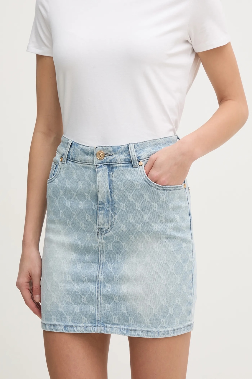 Τζιν φούστα Gaudi χρώμα: μπλε, 511BD76001