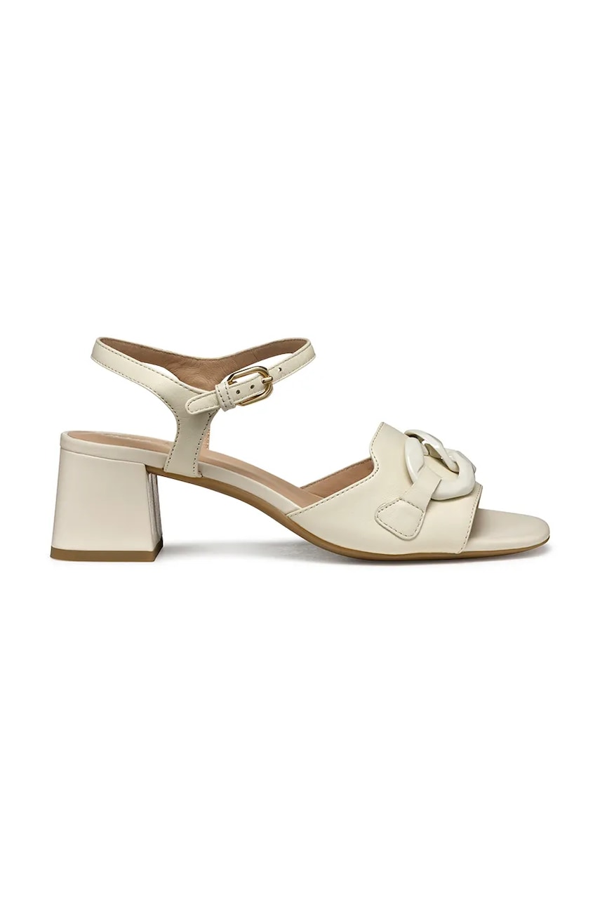 Δερμάτινα σανδάλια Geox D NEW ERAKLIA 50 T χρώμα: μπεζ, D55YQC 000TU C1122