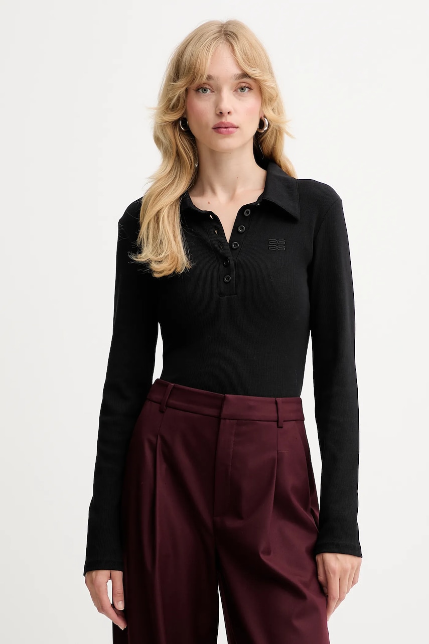 Μακρυμάνικο Gestuz χρώμα: μαύρο, 10910690