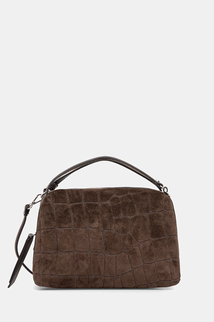 Τσάντα σουέτ Gianni Chiarini ALIFA χρώμα: καφέ, BS.8258.CMCOCCO