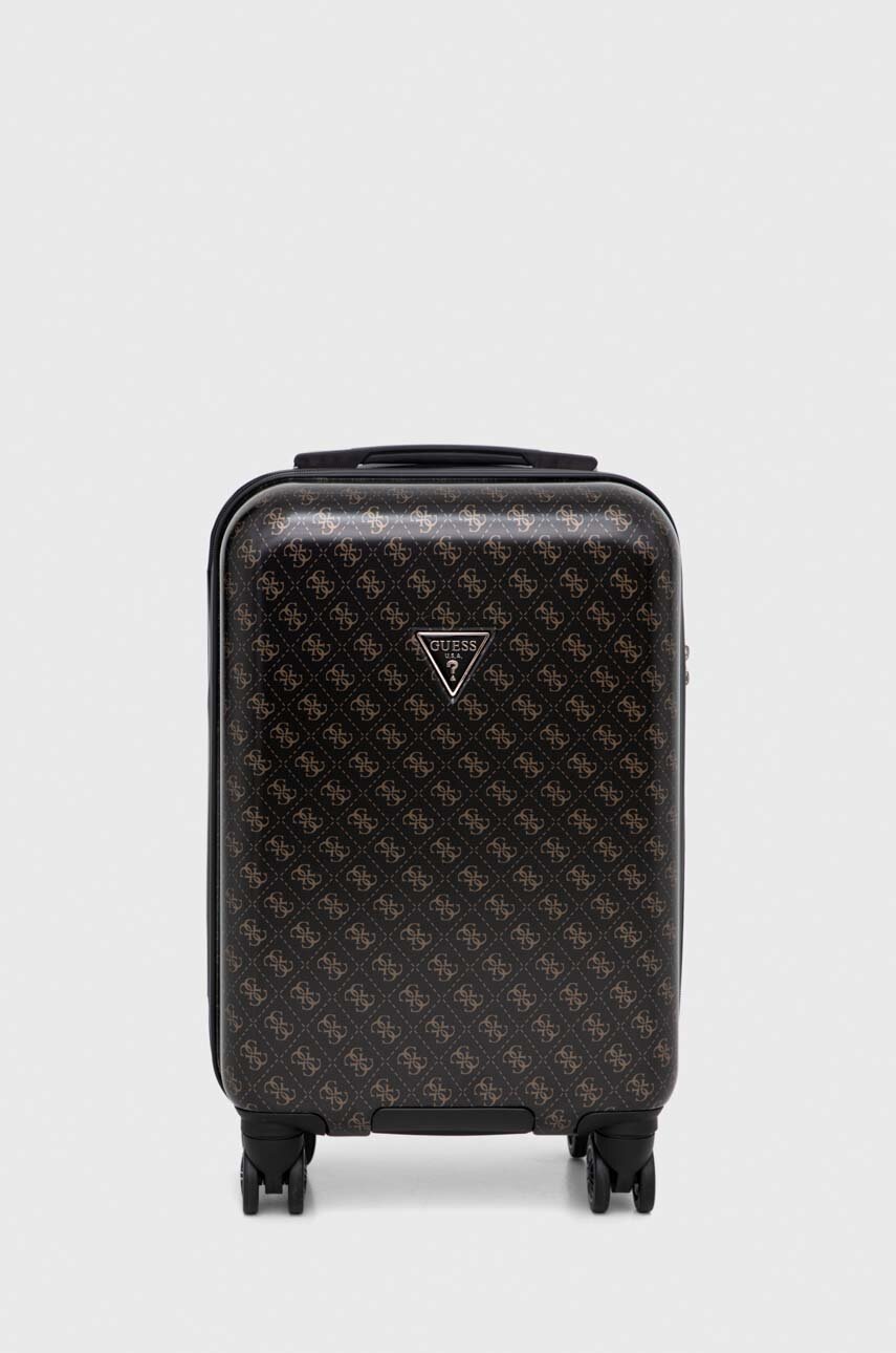 Βαλίτσα Guess χρώμα: καφέ