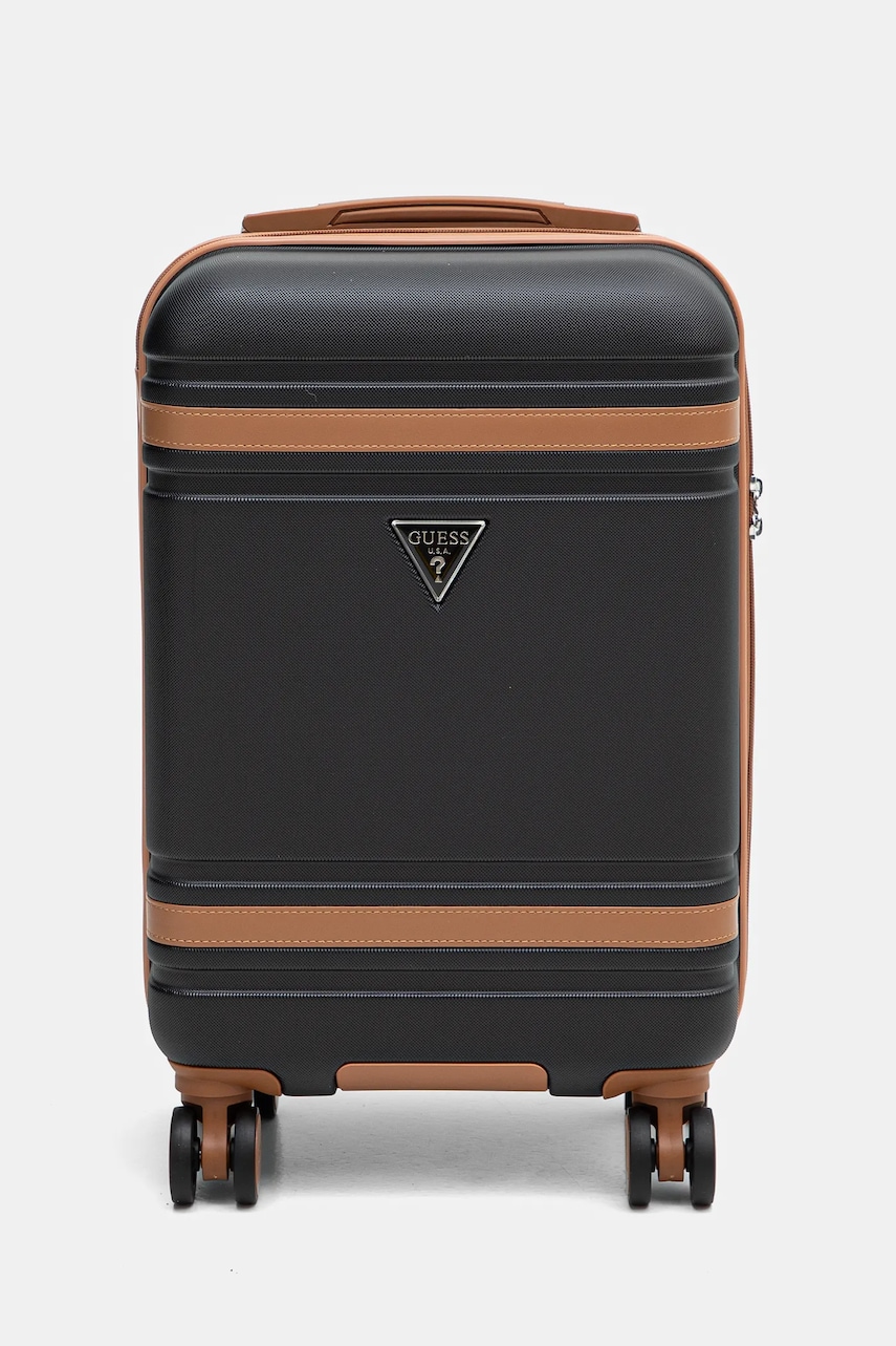 Βαλίτσα Guess HARDWICKE χρώμα: μαύρο, TWH926 29830