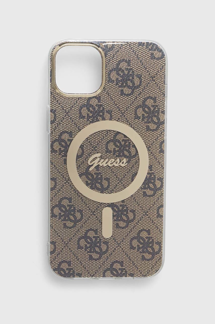 Θήκη κινητού Guess iPhone 14 Plus 6.7" χρώμα: μπεζ