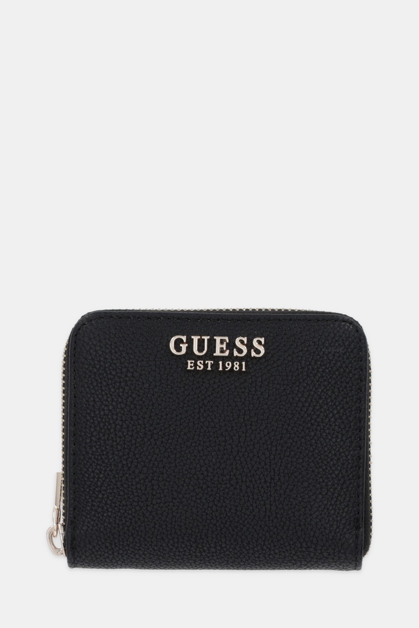 Πορτοφόλι Guess LAUREL χρώμα: μαύρο, SWBG74 59137