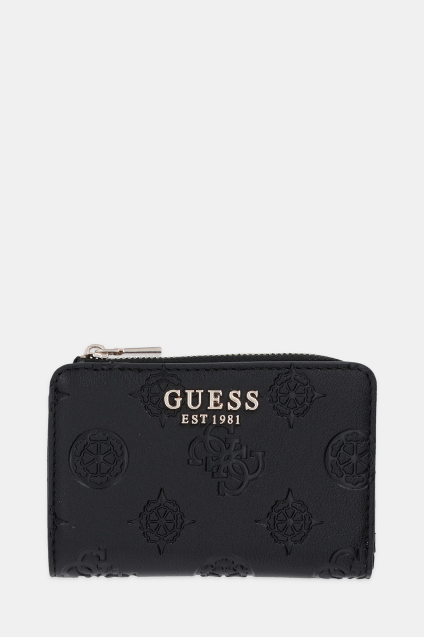 Πορτοφόλι Guess LAUREL χρώμα: μαύρο, SWPD74 59156
