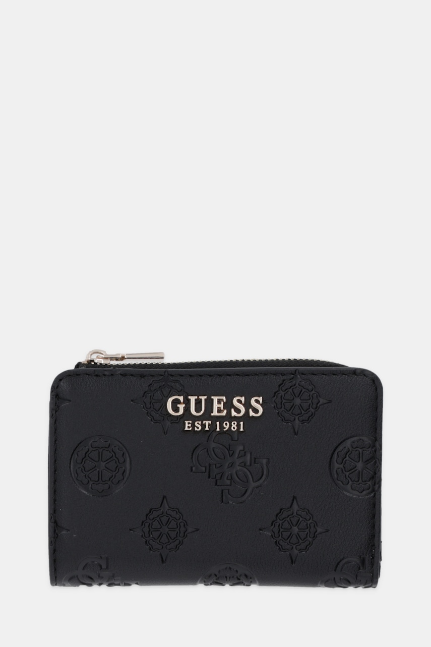 Πορτοφόλι Guess LAUREL χρώμα: μαύρο, SWPD74 59156
