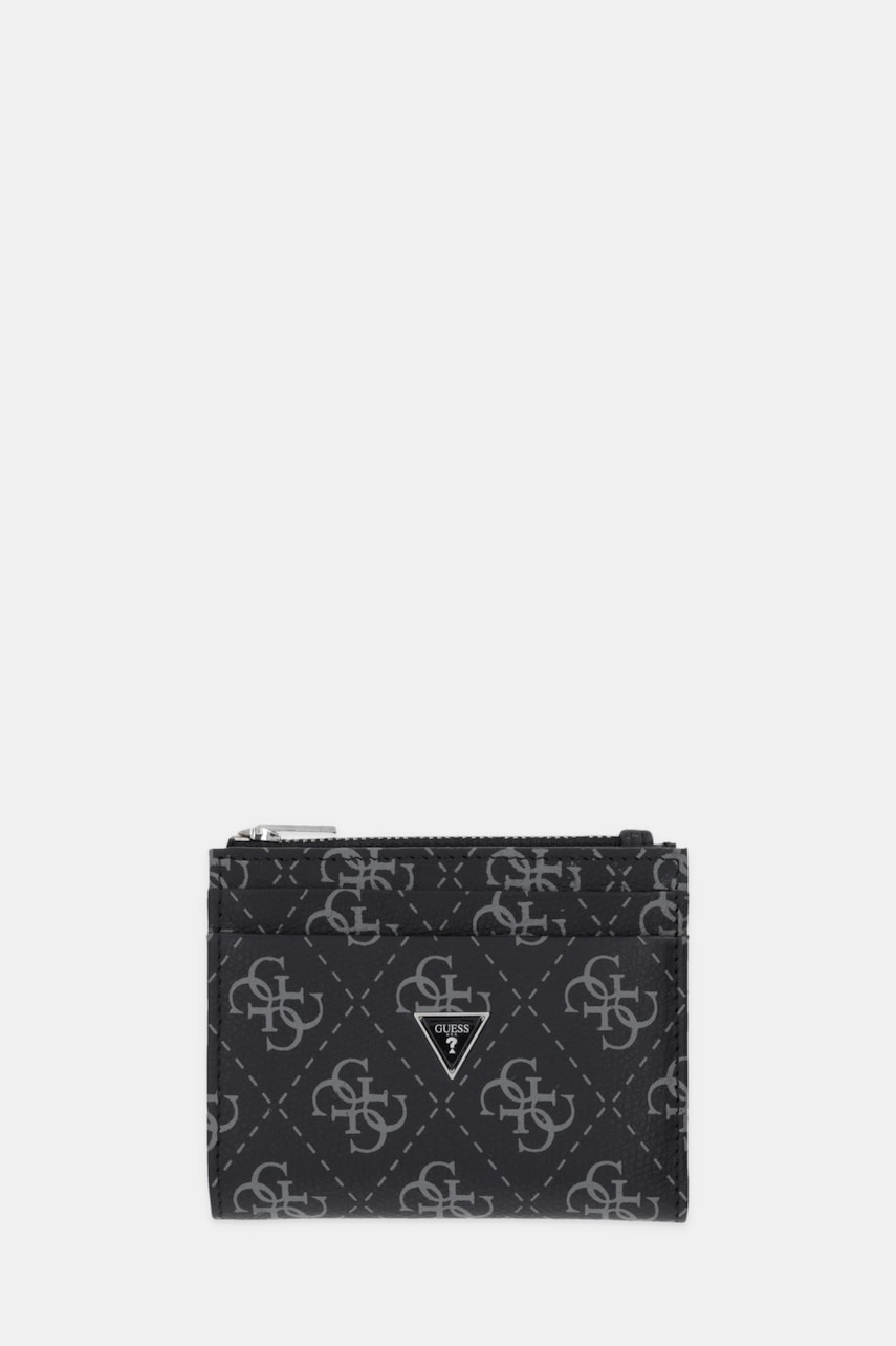 Δερμάτινο πορτοφόλι Guess MILANO ανδρικό, χρώμα: μαύρο, SMMALO LEA03