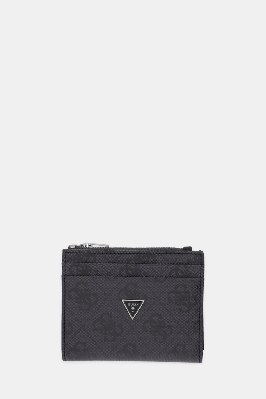 Δερμάτινο πορτοφόλι Guess MILANO ανδρικό, χρώμα: μαύρο, SMMALO LEA03