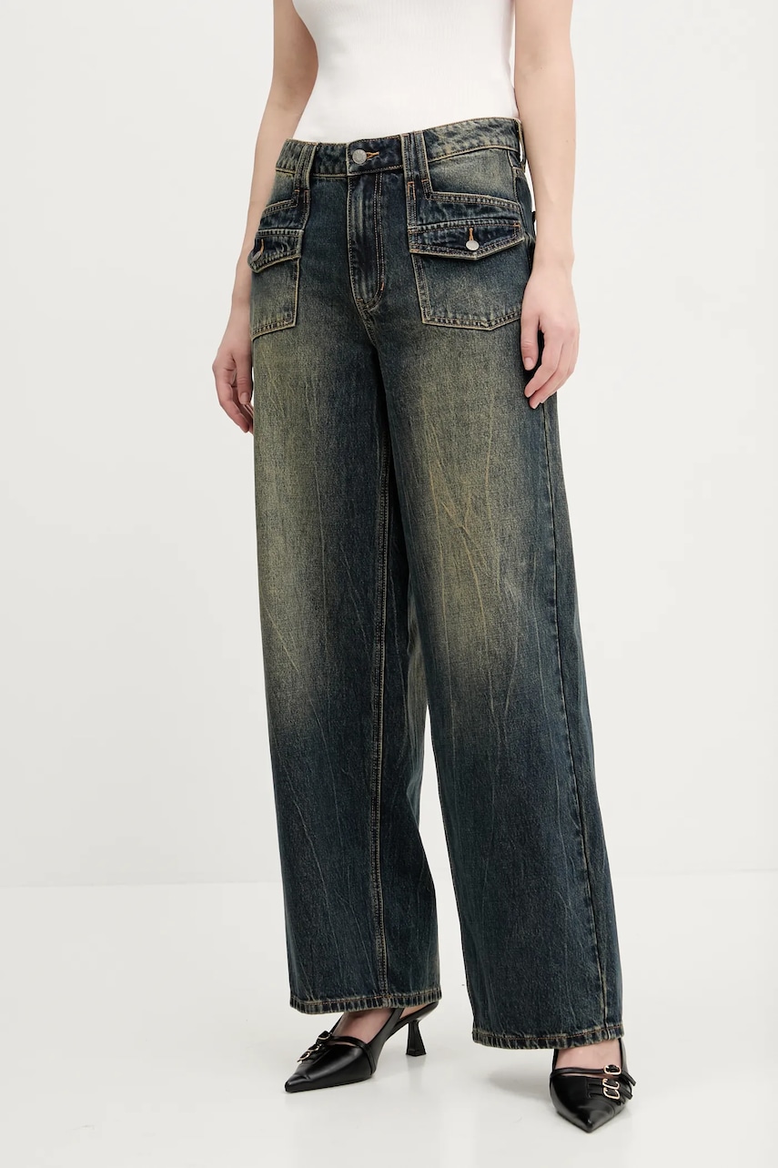 Τζιν παντελόνι Guess Originals χρώμα: ναυτικό μπλε, W5RG02 D4XY0