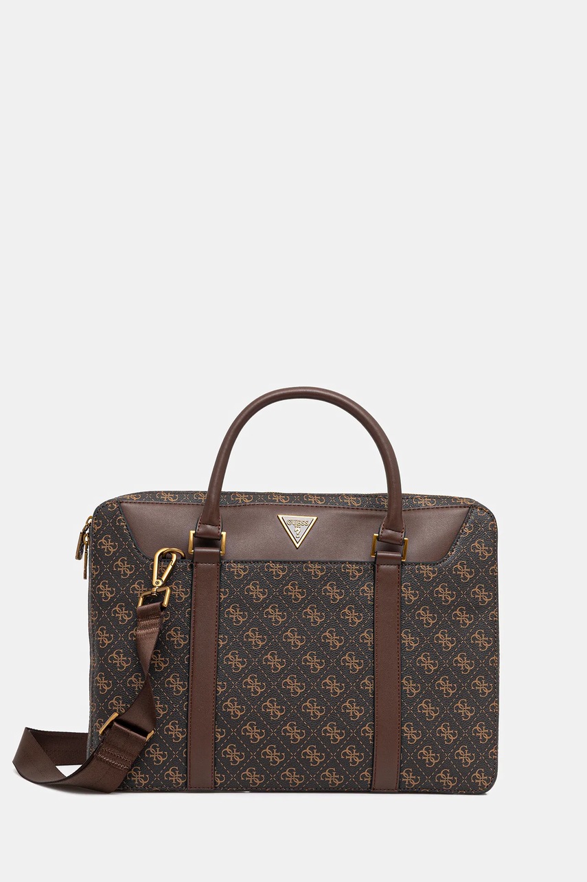 Τσάντα Guess VEZZOLA χρώμα: μπεζ, HMEVZL P3138
