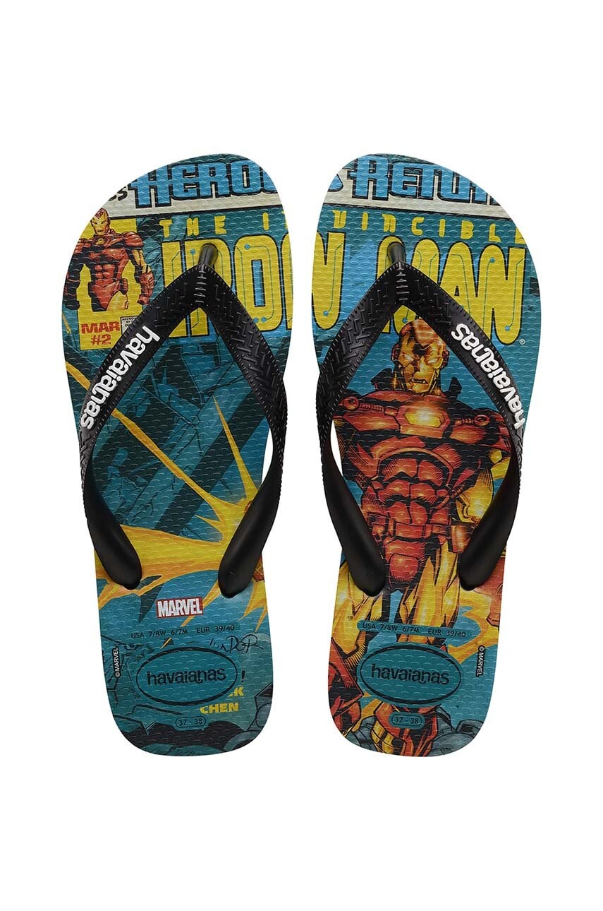 Σαγιονάρες Havaianas TOP MARVEL χρώμα: μαύρο, 4147012.5266