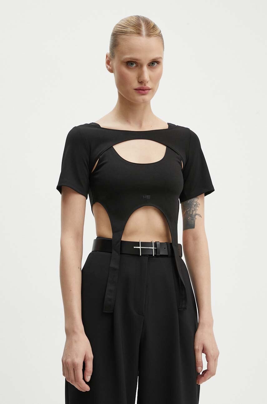 Μπλουζάκι Heliot Emil χρώμα: μαύρο, HE.W.13.042.BLK01