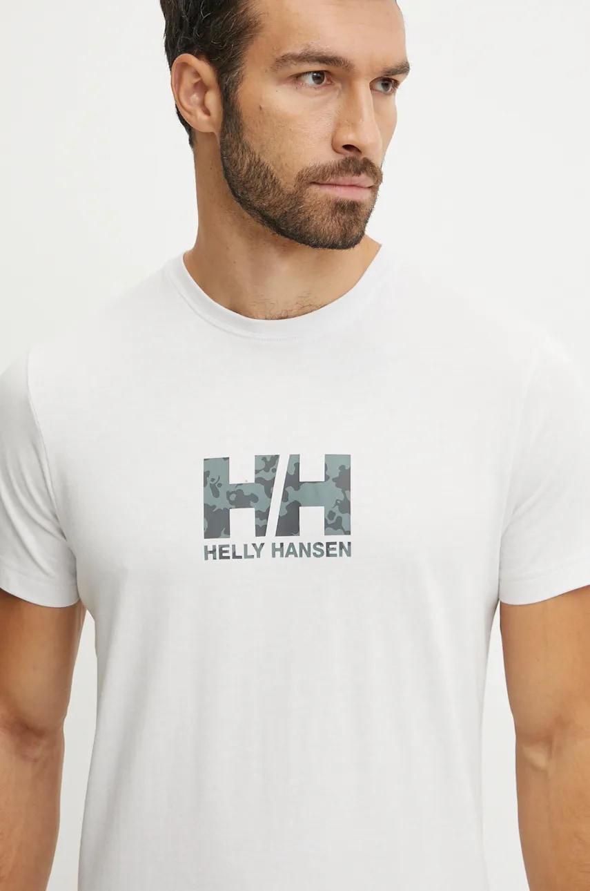 Βαμβακερό μπλουζάκι Helly Hansen CORE GRAPHIC ανδρικό, χρώμα: μαύρο, 53936