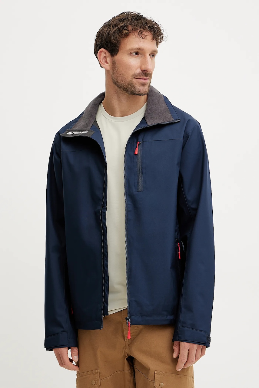 Αδιάβροχο μπουφάν Helly Hansen Crew ανδρικό, χρώμα: ναυτικό μπλε, 34445