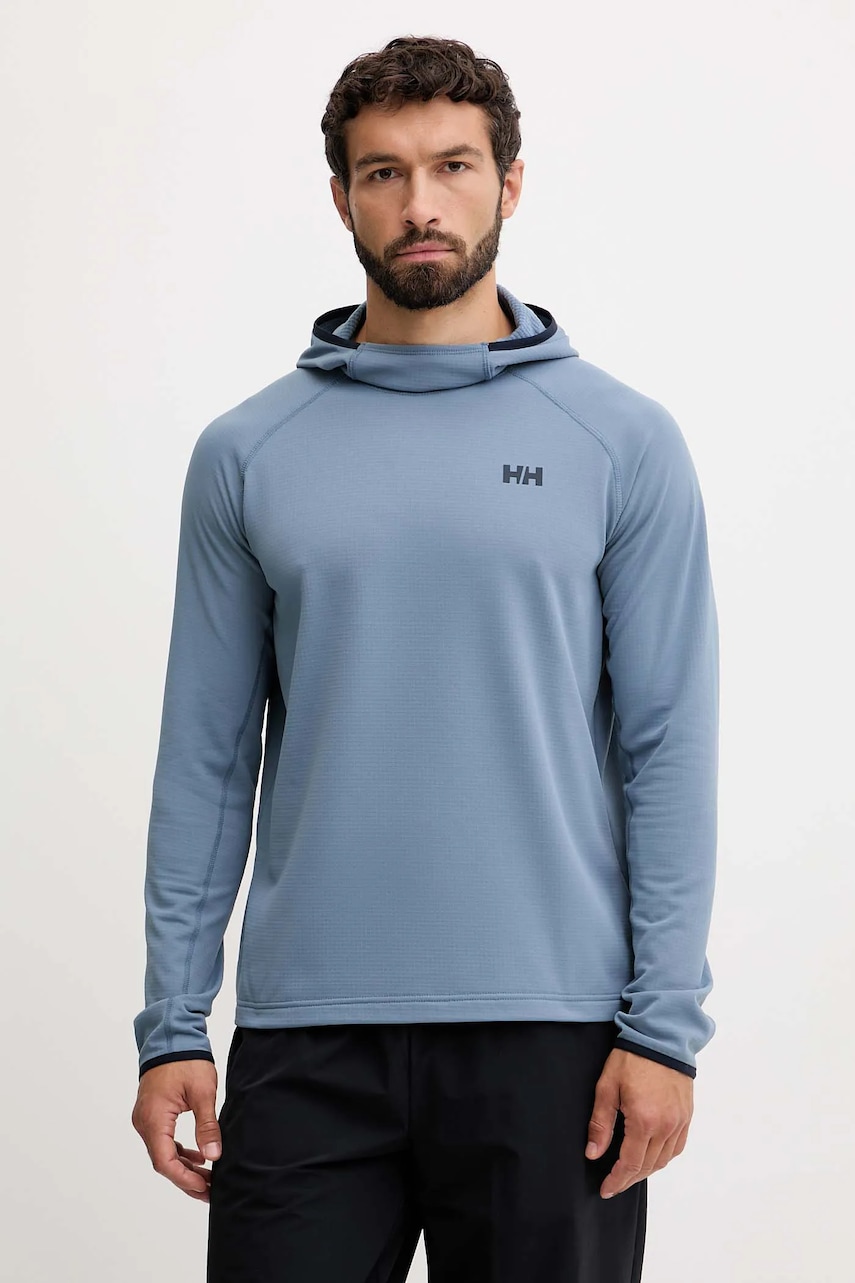 Αθλητική μπλούζα Helly Hansen Versalite Fleece χρώμα: μαύρο, με κουκούλα, 49551