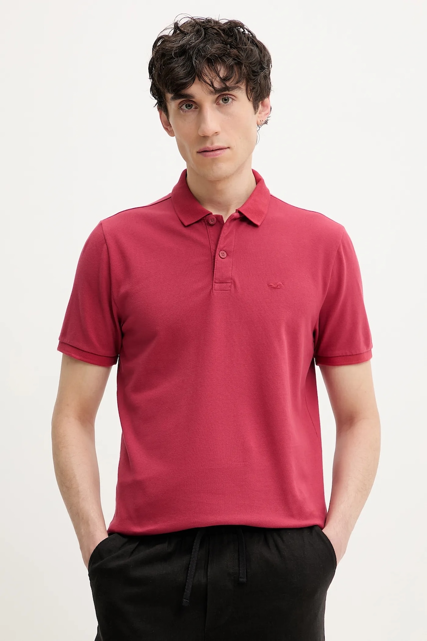 Πόλο Hollister Co. χρώμα: κόκκινο, KI324-5170