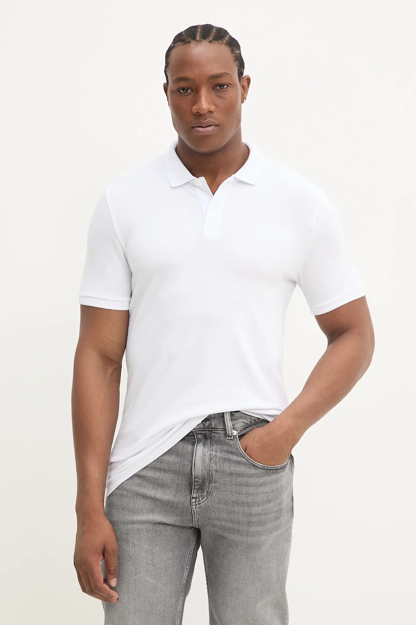 Πόλο Hollister Co. χρώμα: άσπρο, KI324-5172