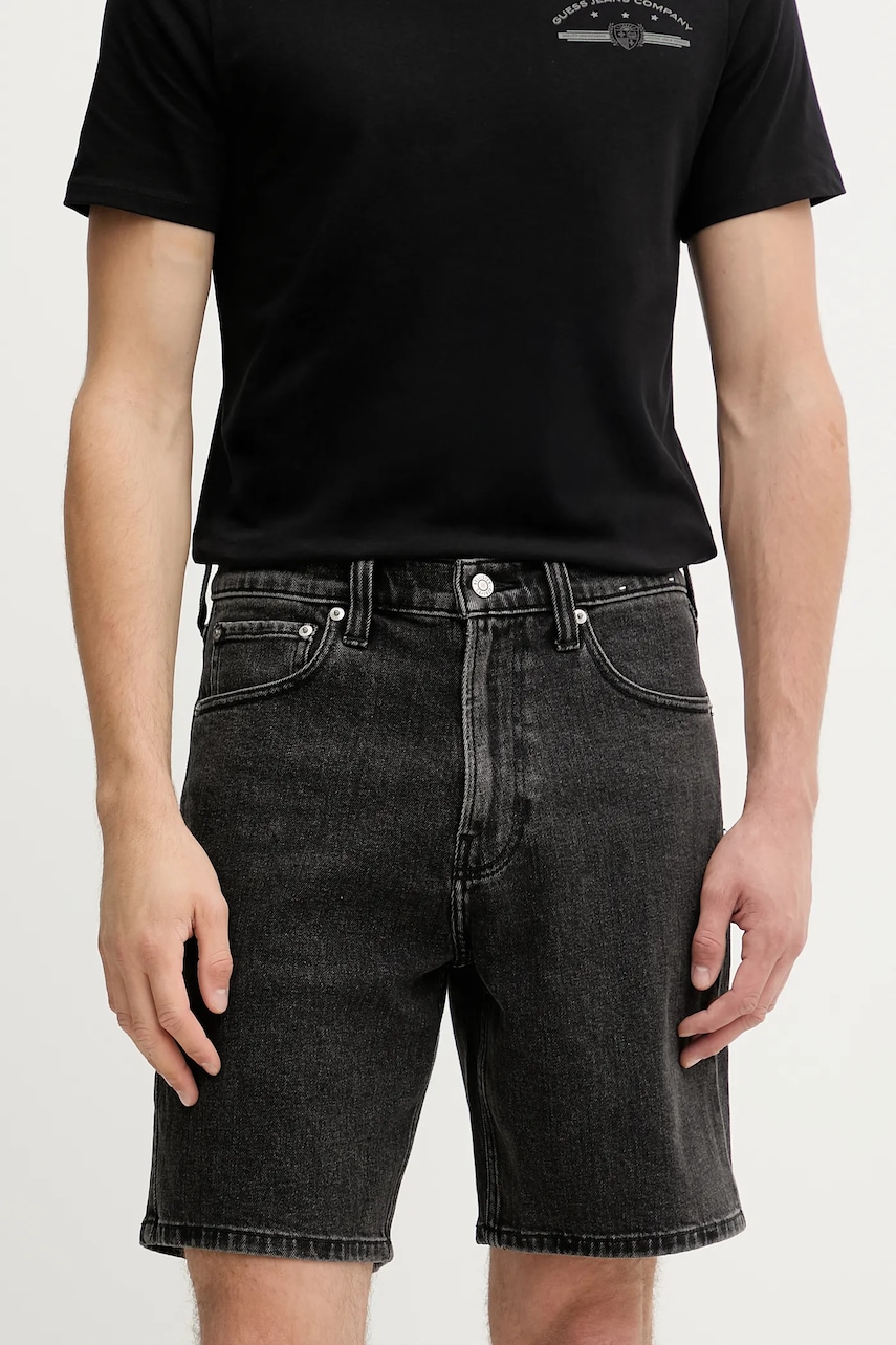 Τζιν σορτς Hollister Co. ανδρικό, χρώμα: μαύρο, KI328-5115