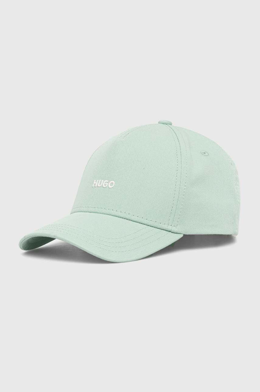 Βαμβακερό καπέλο του μπέιζμπολ HUGO χρώμα: πράσινο, 50519255